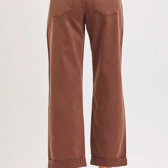 RISEN Full Size Tummy Control Mid Rise Ankle Barrel Baggy Plus Size - Picture 5 of 6